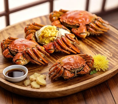 Chinese Mitten Crab - Steamed, with Rich Golden Roe